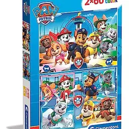 Clementoni Paw Patrol Puzzle – 2 x 60 Teile für Kinder ab 4 Jahren, buntes Geschicklichkeitsspiel