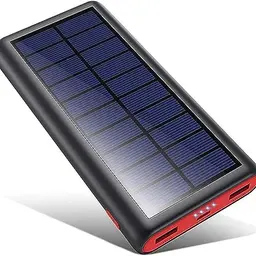 QTshine Solar Powerbank 26800mAh – Tragbares Solarladegerät für Outdoor-Aktivitäten, kompatibel mit iPhone und Samsung