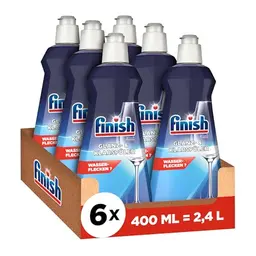 Finish Glanz- und Klarspüler – Strahlendes Geschirr ohne Wasserflecken – Megapack 6 x 400 ml