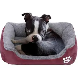 Powerking Hundebett - Wasserdichtes Schlafkissen für kleine Hunde und Katzen, weich und waschbar (rot)