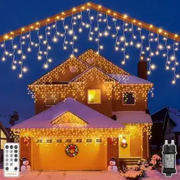 HeiPard 12m Lichterkette Außen mit 486 LEDs, 8 Leuchtmodi, Fernbedienung, Timer und wasserdicht für Weihnachtsdekoration