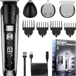 elestyle Barttrimmer für Herren, All-In-One Haarschneider mit USB Aufladung und 4 Aufsteckkämmen