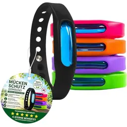 Bronoir Verstellbares Silikon Abwehrband, Wasserdicht für Kinder & Erwachsene, 5 Stück