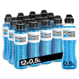 Powerade Mountain Blast Zero - zuckerfreies Sportgetränk mit Fruchtmix-Geschmack (12 x 500 ml)