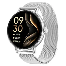 Smartwatch Damen mit Metallarmband, 1,27'' Display, Fitness- und Sportuhr, wasserdicht IP68, Herzfrequenz, Schlaf- und Schrittzähler, für iOS & Android