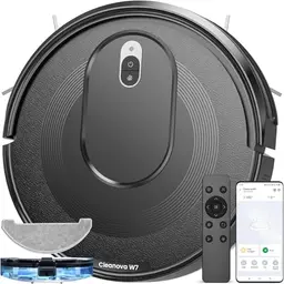 Vexilar W7 3-in-1 Saug- und Wischroboter, 4000Pa, schlank, leise, ideal für Tierhaare und verschiedene Böden
