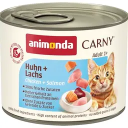 Animonda Carny Katzen Nassfutter Huhn & Lachs (6 x 200g) - Getreidefrei, ohne Zucker