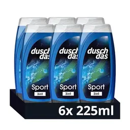 Duschdas 3-in-1 Duschgel & Shampoo Sport, erfrischender Fresh-Energy-Duft, 6x225 ml