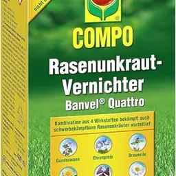 COMPO Rasenunkraut-Vernichter Banvel Quattro, 400 ml - Effektive Unkrautbekämpfung im Rasen