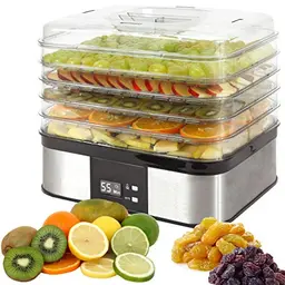 Syntrox Germany Dörrgerät aus Edelstahl 350 Watt mit 5 Etagen