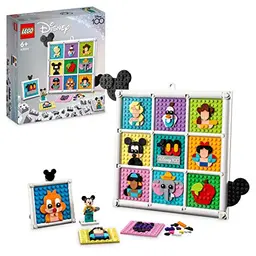 LEGO 43221 Disney 100 Jahre Zeichentrickikonen Bastelset für Wandkunst und Schlafzimmer mit Mickey Maus