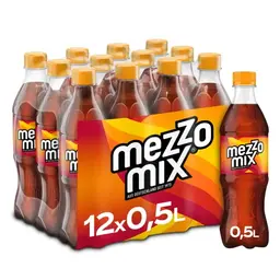 Mezzo Mix - Erfrischendes Cola-Orange Mischgetränk - Softdrink in Einwegflaschen (12 x 500 ml)