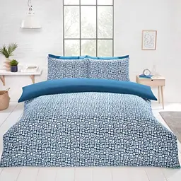 Rapport Home Pebbles Mikrofaser-Bettwäsche-Set, blau, Doppelbettgröße