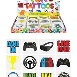 Henbrandt Gamer Mini Tattoo Sticker Set – 12 Teile