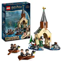 LEGO Harry Potter Bootshaus von Schloss Hogwarts – Spielzeugmodell mit 2 Boote und 5 Mini-Figuren, ab 8 Jahren