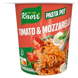 Knorr Pasta Snack Pot Tomate & Mozzarella - Leckere Mahlzeit in 5 Minuten, 8x 63 g