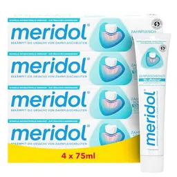 meridol Zahnpasta 4x75ml - Zahncreme für gesundes Zahnfleisch
