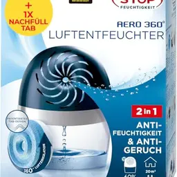 Pattex AERO 360º Luftentfeuchter - Vermeidet Schimmel und Modergeruch, inkl. 1 Nachfülltab 450g