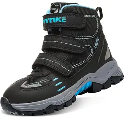 ASHION Winterschuhe Jungen gefütterte Schneestiefel schwarz Größe 28 EU
