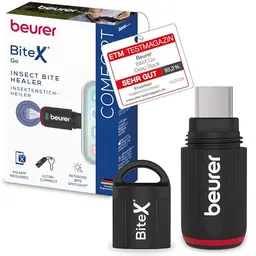 Beurer BiteX Go Deep Black Insektenstichheiler für Smartphone – gegen Juckreiz & Schwellungen