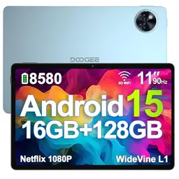 DOOGEE U11 Android Tablet 11 Zoll, 16GB RAM, 128GB ROM, 8580mAh, Octa-Core, 13MP Kamera, GPS, Face ID