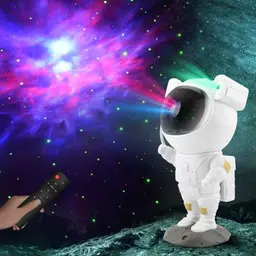YIKANWEN Astronauten Sternenhimmel Projektor – Atmosphärische Raumdekoration für Heimkino und Schlafzimmer (Weiß)