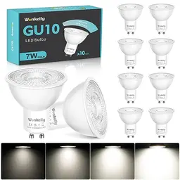Wonkelly GU10 Dimmbar LED Lampe, 7W, 500LM, 10er Pack, Kaltweiß