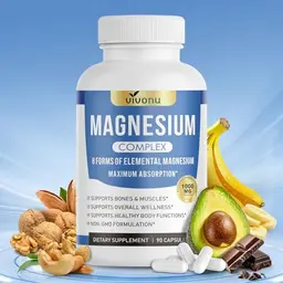 VivoNu Hochdosierter Magnesium Komplex - 90 Vegane Kapseln