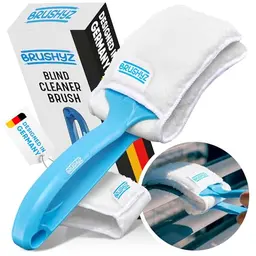 BRUSHYZ® Lamellenreiniger Bürste für effiziente Reinigung von Raffstore und Jalousien - inkl. 2 Pads