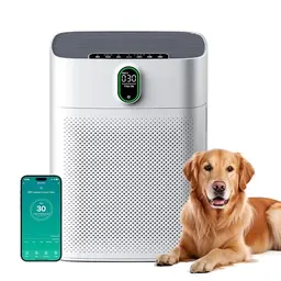 MERONTE Luftreiniger für Zuhause, allergikerfreundlich, HEPA-Filter, CADR 300 m³/h, leise, mit Timer & Automodus