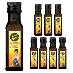 Wan Kwai geröstetes Sesamöl - 8x100 ml - Ideal zum Braten und für asiatische Gerichte