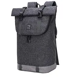 EverVanz Laptop-Rucksack, wasserdicht, leicht und elegant, für Damen und Herren, Grau, Größe L