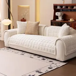 Sofaüberzug Cord - Weich, rutschfest und langlebig, geeignet für 2-4 Sitzer, inklusive Kissenbezug, atmungsaktiv und maschinenwaschbar