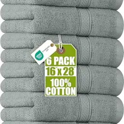 Utopia Handtücher Set - Ultraweiche Baumwolle, 41x71 cm - 6er Pack (Kühl Grau)
