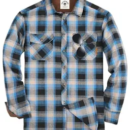 TARAINYA Herren Flanellhemd Langarm Kariert Holzfällerhemd Oktoberfest Regular Fit Blau/Khaki/Schwarz