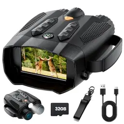 Nachtsichtgerät 4K für Jagd und Camping - Wiederaufladbares Fernglas mit 10X Digitalzoom