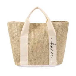 Personalisierte Strandtasche mit Namen - Wiederverwendbare Einkaufstasche für Mama, Geburtstagsgeschenk und Muttertag