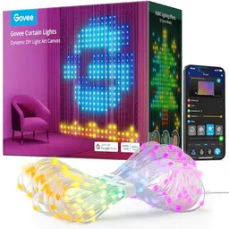 Govee Vorhanglichter mit 520 RGBIC LEDs, 86+ Modi, wasserfest, kompatibel mit Alexa, 2m x 1,5m für Party und Dekoration