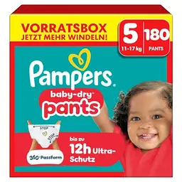 Pampers Baby-Dry Pants Größe 5, 180 Windeln, 11kg-17kg