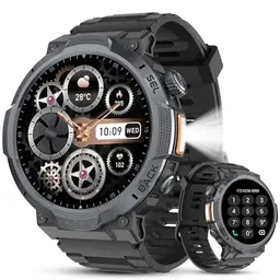 Herren-Smartwatch mit 1,53'' AMOLED-Display, Fitness-Tracker, Wasserdicht, Herzfrequenz- & Schlafmonitor, für Android & iOS