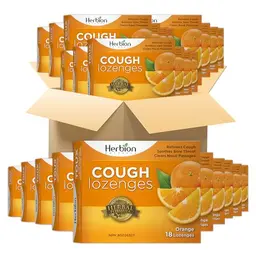 Herbion Naturals Hustenbonbons mit Orangengeschmack, 18 Lutschtabletten