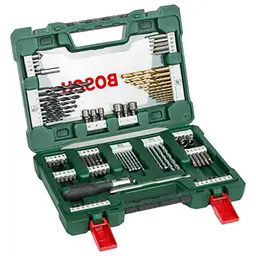 Bosch 91tlg. Titanium-Bohrer-Set V-Line (für Holz, Stein und Metall, inkl. Schraubendreher und Zubehör)