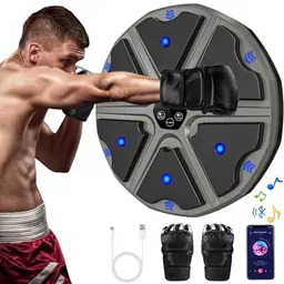 Lvelfe Musik Boxmaschine mit Boxhandschuhen und 9 Geschwindigkeitsmodi - Bluetooth-fähiges Geschenk für Erwachsene und Kinder