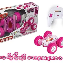 Carrera RC Mini Turnator Pink - ferngesteuertes Auto für Kinder ab 6 Jahren mit Fernbedienung, Akku & Batterien