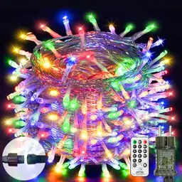 btfarm 20M 200 LED Lichterkette Außen mit Fernbedienung, Timer, 8 Modi, IP65 wasserdicht für Garten, Balkon, Weihnachten