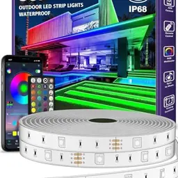 AILBTON 18M Wasserdichte LED Lichterkette mit App-Steuerung und Musik-Synchronisation für Balkon, Terrasse und Garten