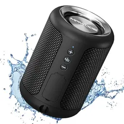 MAWODE T10 Tragbarer Bluetooth Lautsprecher - Wasserdicht, Mini, Kabellos, 8 Std. Wiedergabe (Schwarz)