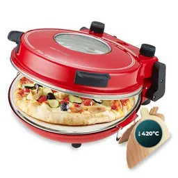 Cecotec Pizzaofen Fun Pizza&Co Mamma Mia, 1200 W, 30 cm, bis 420℃, mit Timer und Keramikplatte