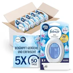 Febreze Bad Lufterfrischer, Lenor Aprilfrisch, 5 Stück – Für kontinuierliche Geruchsbekämpfung im Badezimmer