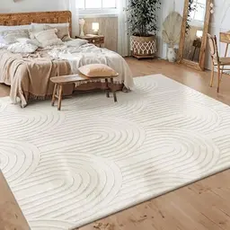 Paco Home Teppich im skandinavischen Boho-Stil, geometrisches Rautenmuster, weich, creme, 200x280 cm